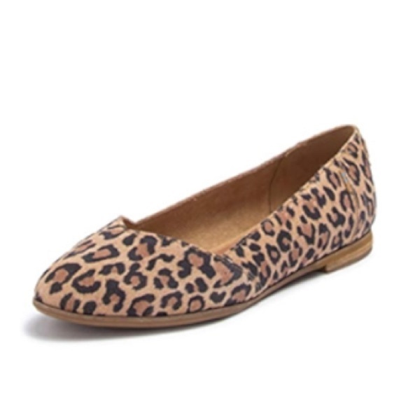 Toms Julie desert tan leopard print flats size 8.5 - Picture 1 of 11